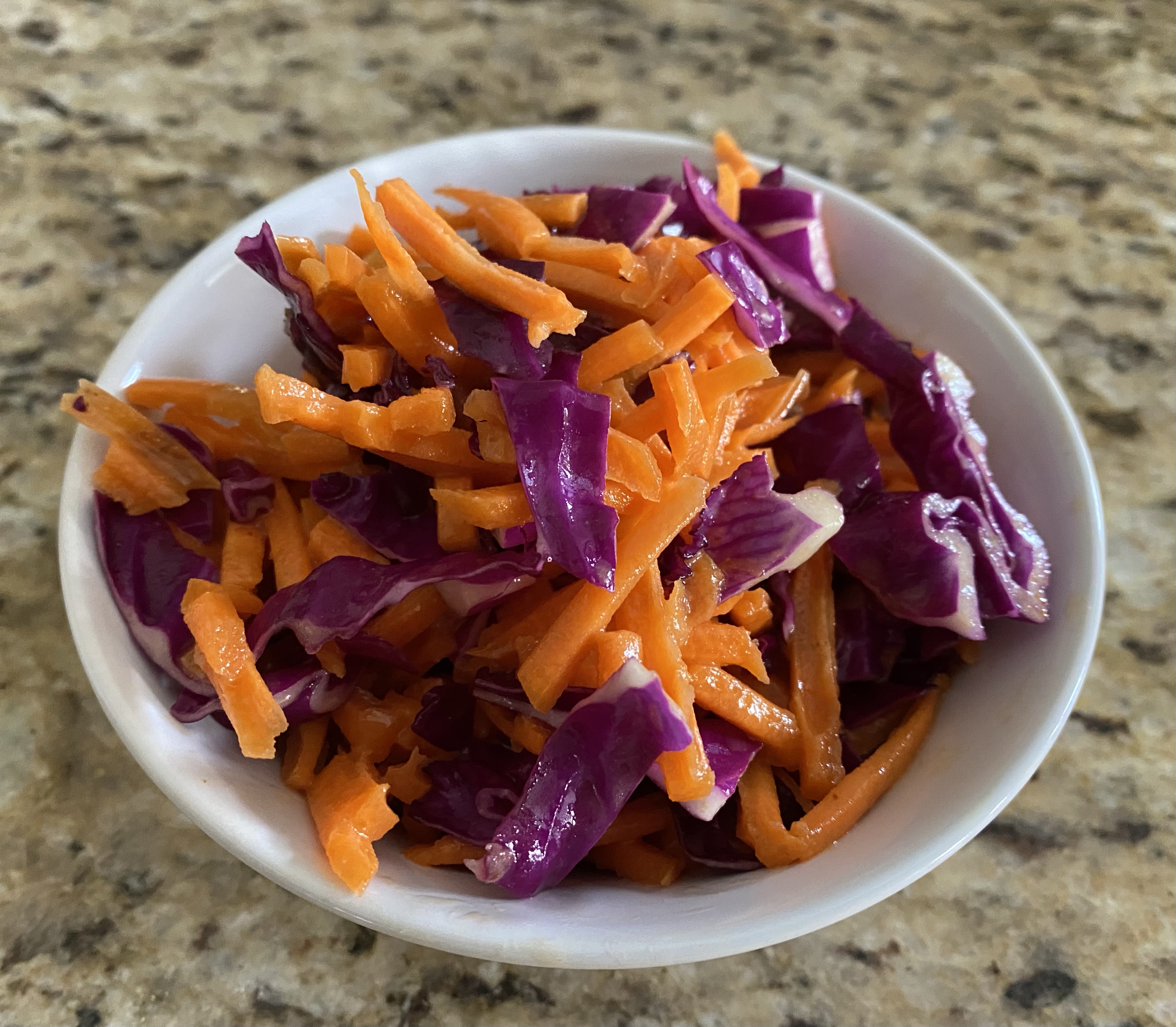 Shredded Carrot and Red Cabbage Slaw